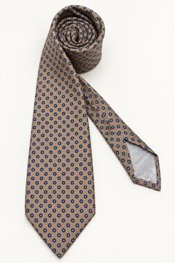Christian Dior Silk Floral Tie Taupe Blue